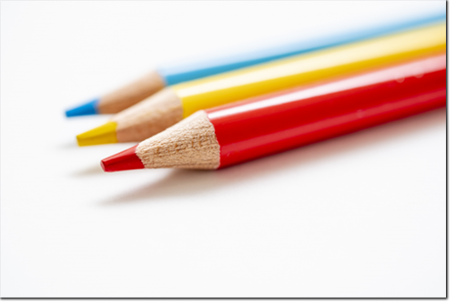 3色の色鉛筆