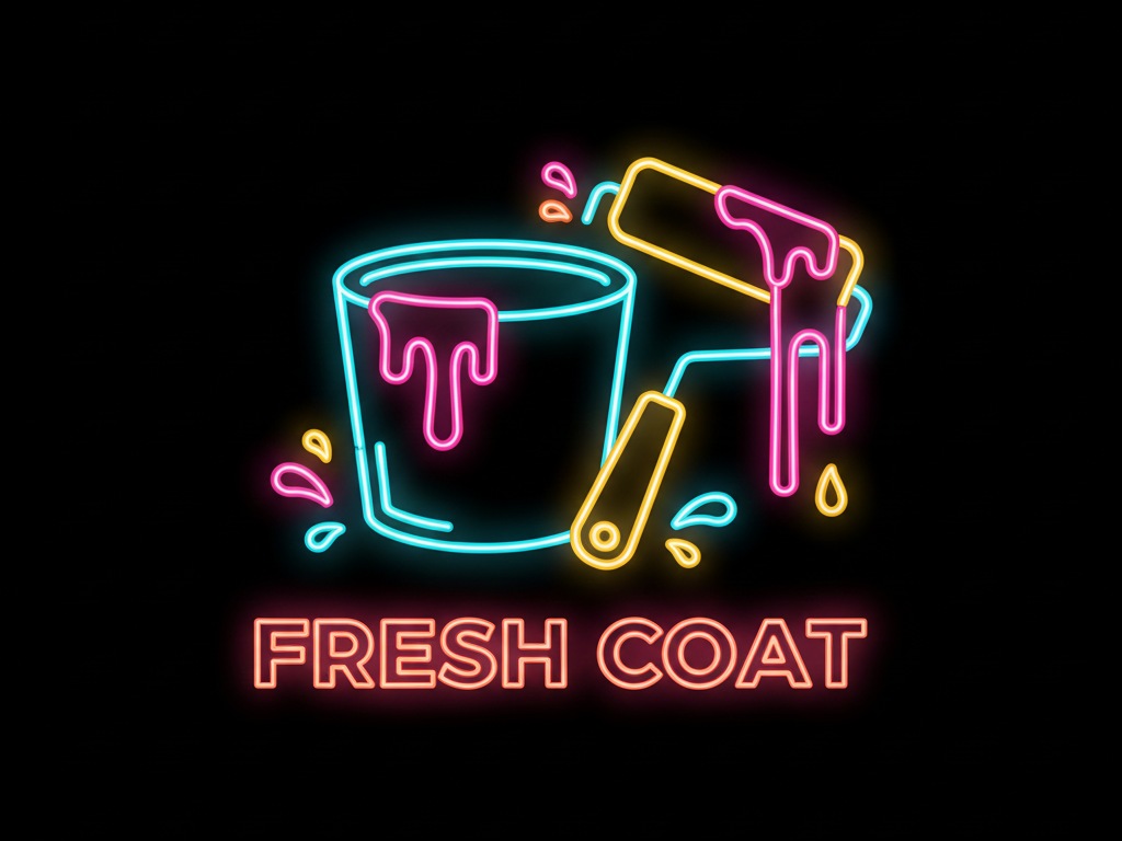 ペンキのネオンデザイン例
