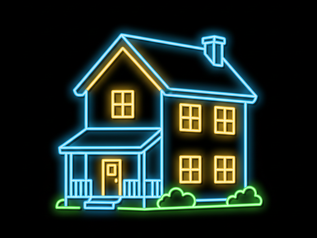 家のネオンデザイン例